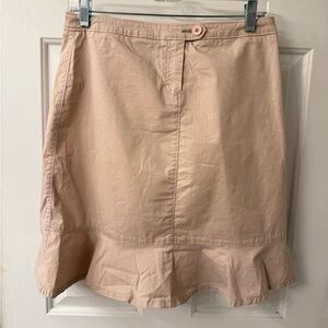 Women's Pink Skirt with Ruffle Hem